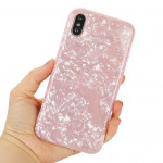 Wholesale iPhone Xs Max IMD Dream Marble Fashion Case (Rainbow White)